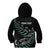 Custom New Zealand Silver Fern Rugby Kid Hoodie Aotearoa Kiwi Maori Pattern