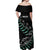 Custom New Zealand Silver Fern Rugby Off Shoulder Maxi Dress Aotearoa Kiwi Maori Pattern