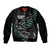 Custom New Zealand Silver Fern Rugby Sleeve Zip Bomber Jacket Aotearoa Kiwi Maori Pattern