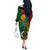 Halo Vanuatu Off The Shoulder Long Sleeve Dress Happy 44th Independence Anniversary