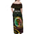 Personalised Vanuatu Family Matching Off Shoulder Maxi Dress and Hawaiian Shirt Yumi 44 Hapi Independens Dei - Black Version