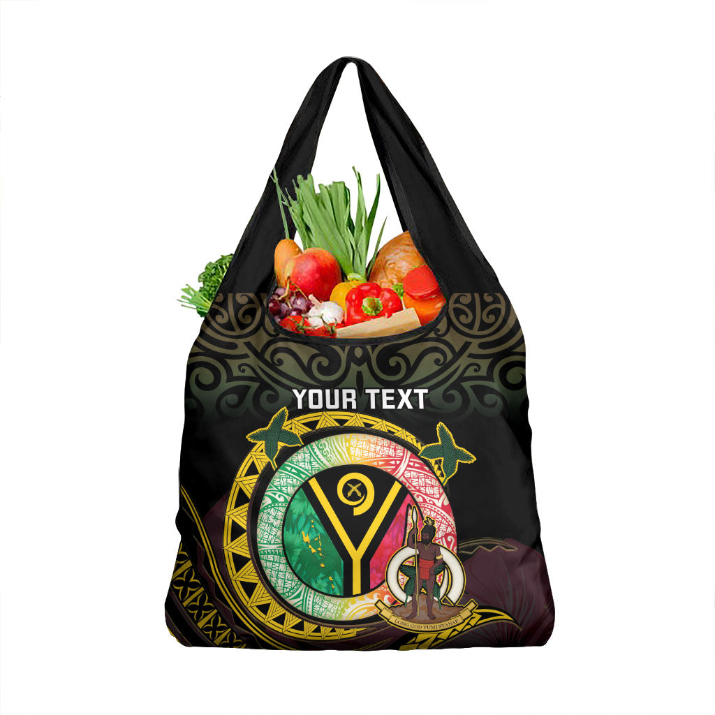 Personalised Vanuatu Grocery Bag Yumi 46th Hapi Independens Dei - Black Version LT14 1-pack One Size Black - Polynesian Pride