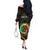 Personalised Vanuatu Off The Shoulder Long Sleeve Dress Yumi 44 Hapi Independens Dei - Black Version