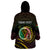 Personalised Vanuatu Wearable Blanket Hoodie Yumi 44 Hapi Independens Dei - Black Version