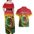 Personalised Vanuatu Couples Matching Off Shoulder Maxi Dress and Hawaiian Shirt Yumi 44 Hapi Independens Dei - Reggae Version