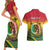 Personalised Vanuatu Couples Matching Short Sleeve Bodycon Dress and Hawaiian Shirt Yumi 44 Hapi Independens Dei - Reggae Version