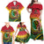 Personalised Vanuatu Family Matching Off Shoulder Maxi Dress and Hawaiian Shirt Yumi 44 Hapi Independens Dei - Reggae Version