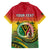 Personalised Vanuatu Family Matching Off Shoulder Short Dress and Hawaiian Shirt Yumi 44 Hapi Independens Dei - Reggae Version