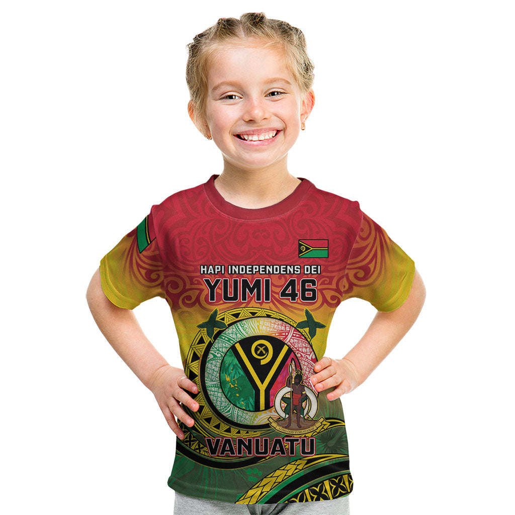 Personalised Vanuatu Kid T Shirt Yumi 46th Hapi Independens Dei - Reggae Version LT14 Reggae - Polynesian Pride