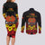 Papua New Guinea Independence Day Couples Matching Long Sleeve Bodycon Dress and Long Sleeve Button Shirt PNG Bird of Paradise 49th Anniversary