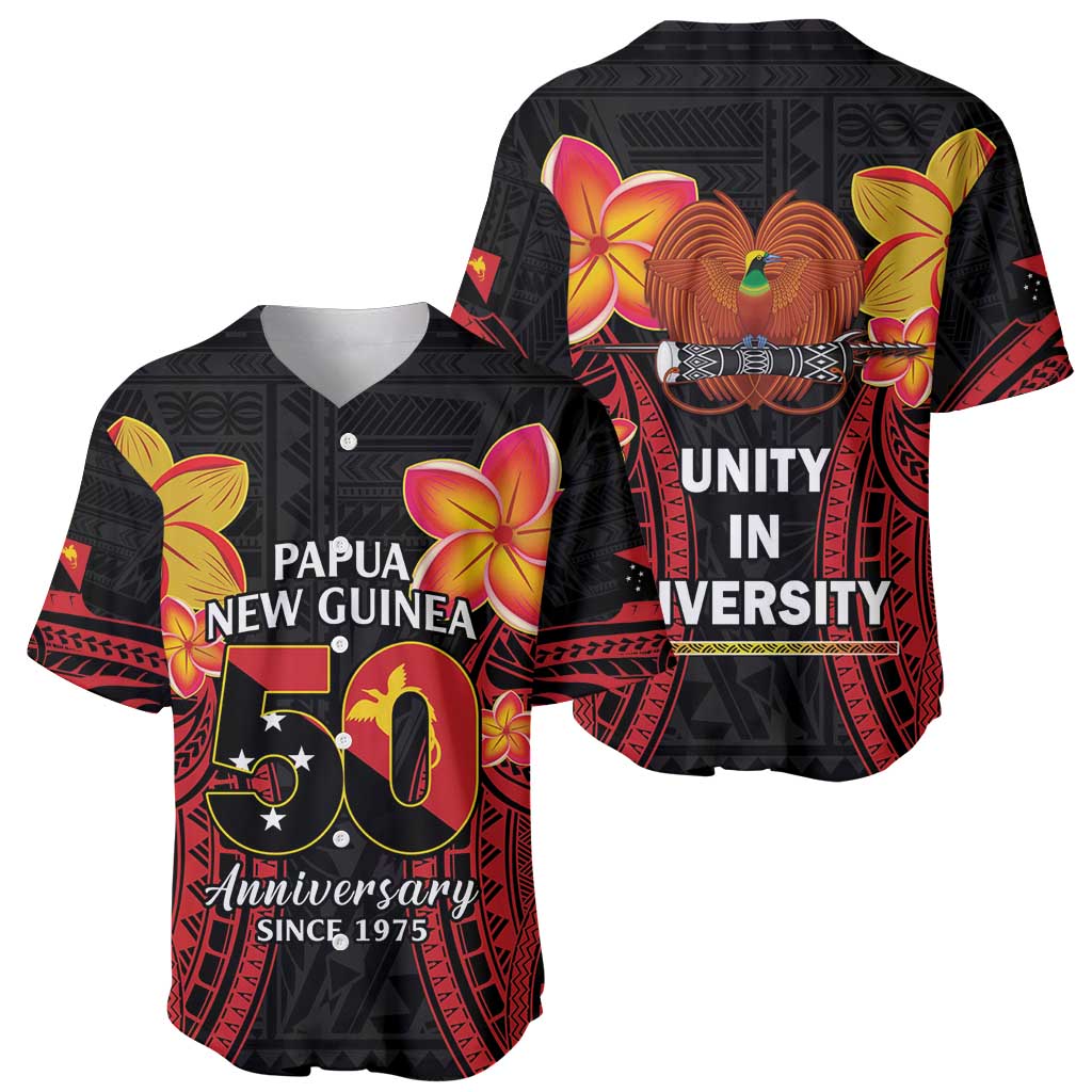 Papua New Guinea Independence Day Baseball Jersey PNG Since 1975 LT14 - Polynesian Pride