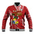 Personalised Tonga Independence Day Baseball Jacket Happy 54th Independence Anniversary Ngatu Pattern