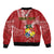 Personalised Tonga Independence Day Bomber Jacket Happy 54th Independence Anniversary Ngatu Pattern