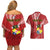 Personalised Tonga Independence Day Couples Matching Off Shoulder Short Dress and Hawaiian Shirt Happy 54th Independence Anniversary Ngatu Pattern