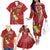 Personalised Tonga Independence Day Family Matching Off The Shoulder Long Sleeve Dress and Hawaiian Shirt Happy 54th Independence Anniversary Ngatu Pattern