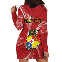 Personalised Tonga Independence Day Hoodie Dress Happy 54th Independence Anniversary Ngatu Pattern LT14 - Polynesian Pride
