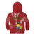 Personalised Tonga Independence Day Kid Hoodie Happy 54th Independence Anniversary Ngatu Pattern