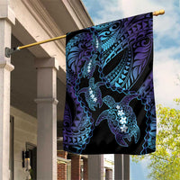 Polynesia Sea Turtle Day Garden Flag Tribal Honu Plumeria Polynesian Pattern LT14 House Flag Purple - Polynesian Pride