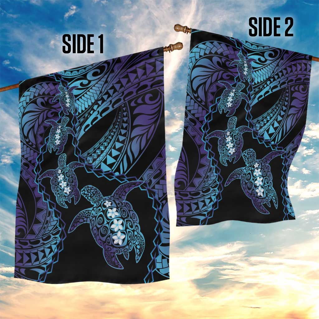 Polynesia Sea Turtle Day Garden Flag Tribal Honu Plumeria Polynesian Pattern LT14 - Polynesian Pride