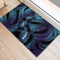 Polynesia Sea Turtle Day Rubber Doormat Tribal Honu Plumeria Polynesian Pattern LT14 - Polynesian Pride