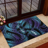 Polynesia Sea Turtle Day Rubber Doormat Tribal Honu Plumeria Polynesian Pattern LT14 - Polynesian Pride