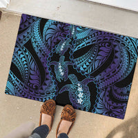 Polynesia Sea Turtle Day Rubber Doormat Tribal Honu Plumeria Polynesian Pattern LT14 - Polynesian Pride