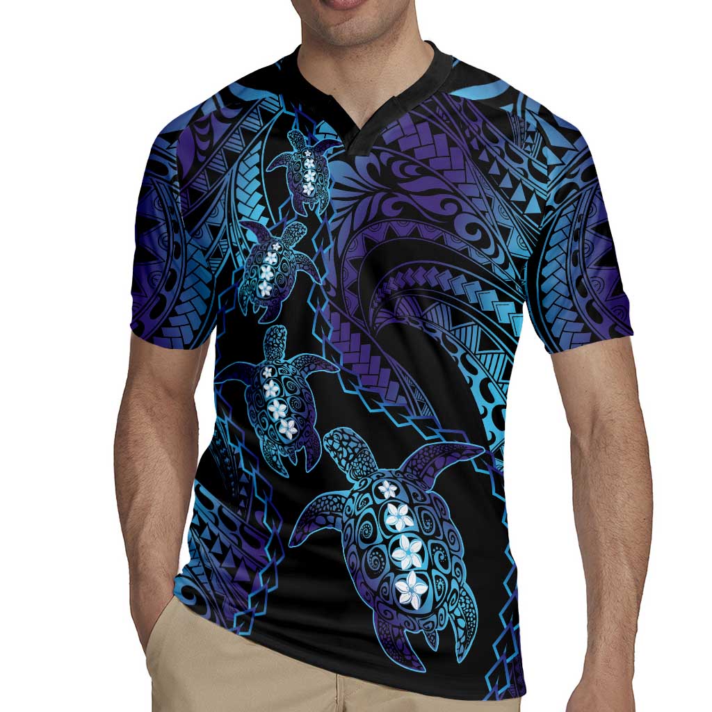 Polynesia Sea Turtle Day Rugby Jersey Tribal Honu Plumeria Polynesian Pattern LT14 - Polynesian Pride