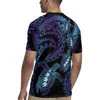 Polynesia Sea Turtle Day Rugby Jersey Tribal Honu Plumeria Polynesian Pattern LT14 - Polynesian Pride