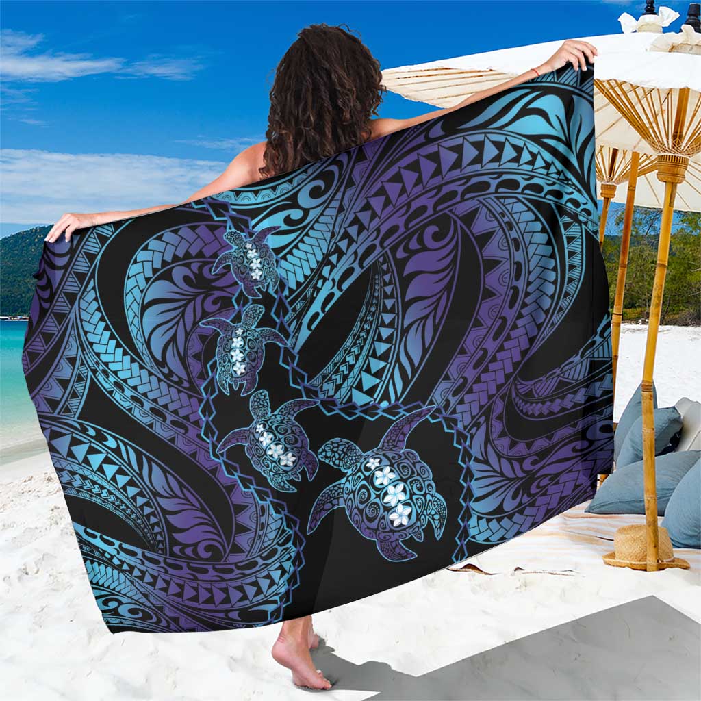 Polynesia Sea Turtle Day Sarong Tribal Honu Plumeria Polynesian Pattern LT14 One Size 44 x 66 inches Purple - Polynesian Pride