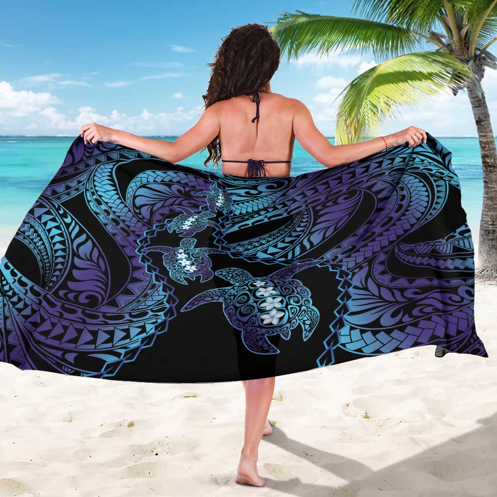 Polynesia Sea Turtle Day Sarong Tribal Honu Plumeria Polynesian Pattern LT14 - Polynesian Pride