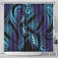 Polynesia Sea Turtle Day Shower Curtain Tribal Honu Plumeria Polynesian Pattern LT14 - Polynesian Pride