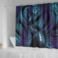 Polynesia Sea Turtle Day Shower Curtain Tribal Honu Plumeria Polynesian Pattern LT14 - Polynesian Pride