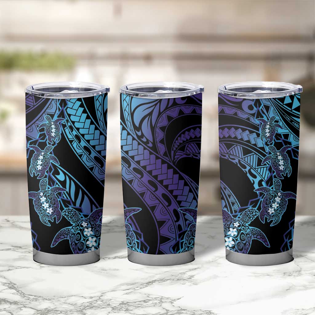 Polynesia Sea Turtle Day Tumbler Cup Tribal Honu Plumeria Polynesian Pattern LT14 - Polynesian Pride