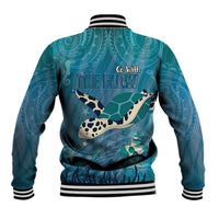 World Sea Turtle Day Polynesia Baseball Jacket Go With The Flow LT14 - Polynesian Pride