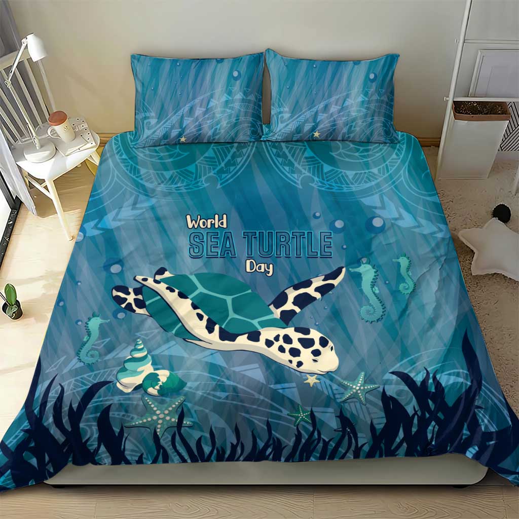 World Sea Turtle Day Polynesia Bedding Set Go With The Flow LT14 - Polynesian Pride