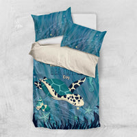 World Sea Turtle Day Polynesia Bedding Set Go With The Flow LT14 US Twin 172cm x 218cm Cyan - Polynesian Pride