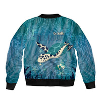 World Sea Turtle Day Polynesia Bomber Jacket Go With The Flow LT14 - Polynesian Pride