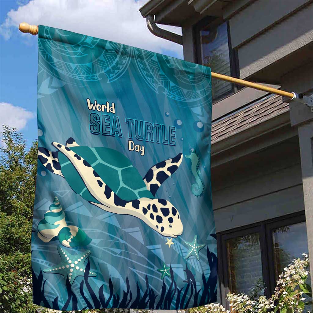 World Sea Turtle Day Polynesia Garden Flag Go With The Flow LT14 - Polynesian Pride