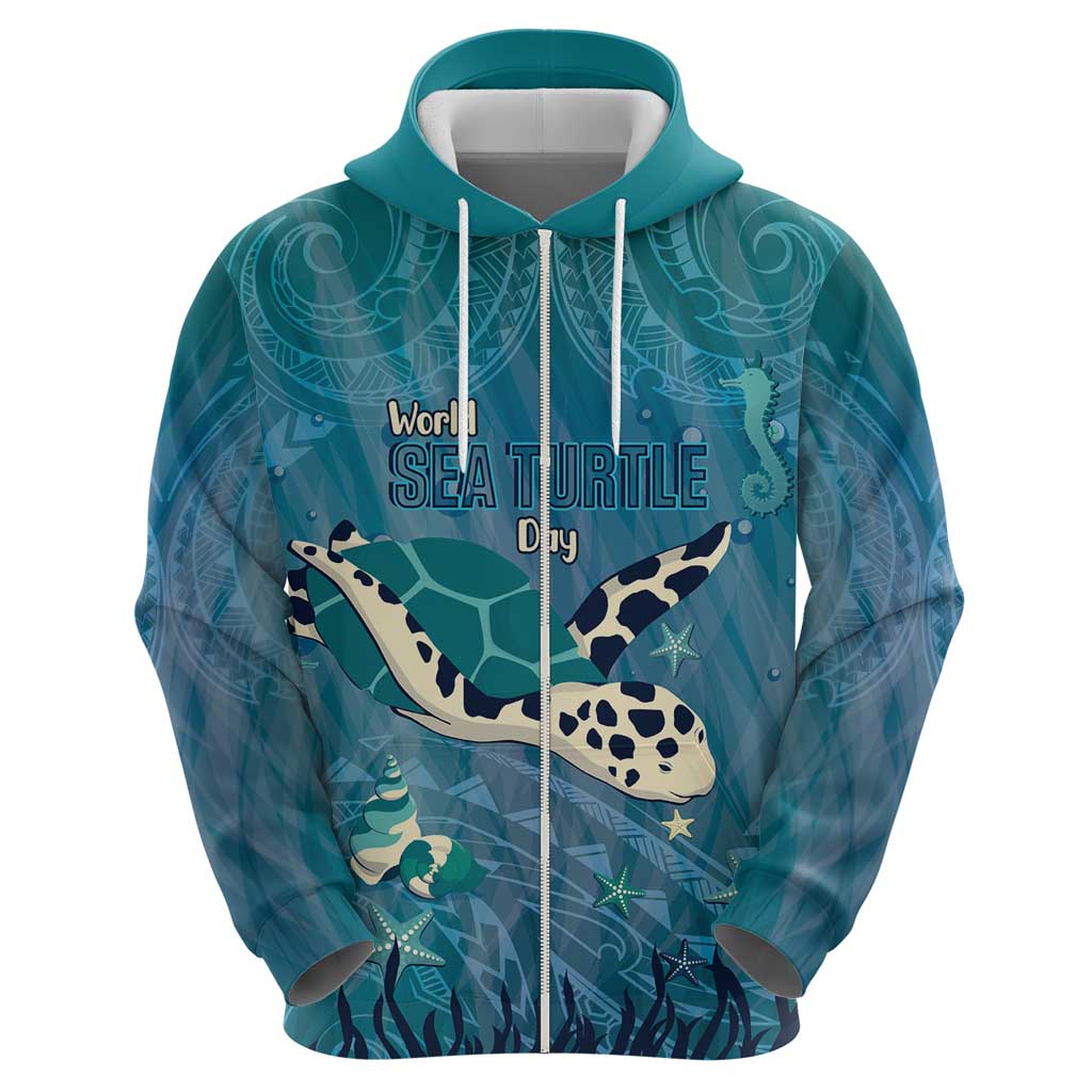 World Sea Turtle Day Polynesia Hoodie Go With The Flow LT14 - Polynesian Pride