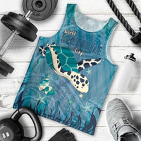 World Sea Turtle Day Polynesia Men Tank Top Go With The Flow LT14 - Polynesian Pride
