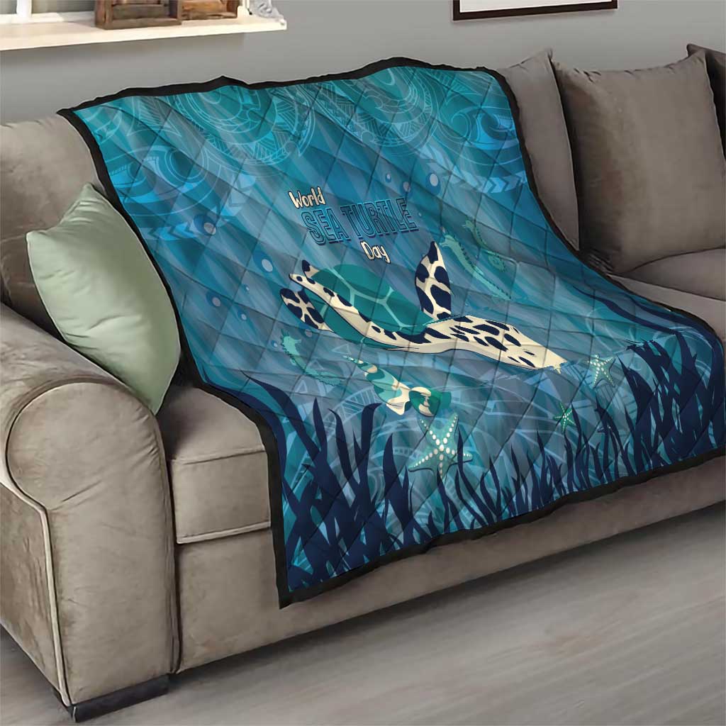 World Sea Turtle Day Polynesia Quilt Go With The Flow LT14 - Polynesian Pride