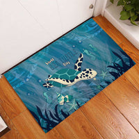 World Sea Turtle Day Polynesia Rubber Doormat Go With The Flow LT14 - Polynesian Pride