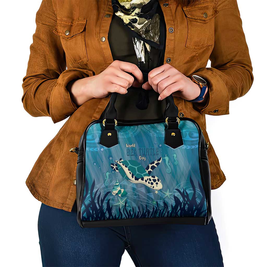 World Sea Turtle Day Polynesia Shoulder Handbag Go With The Flow LT14 - Polynesian Pride