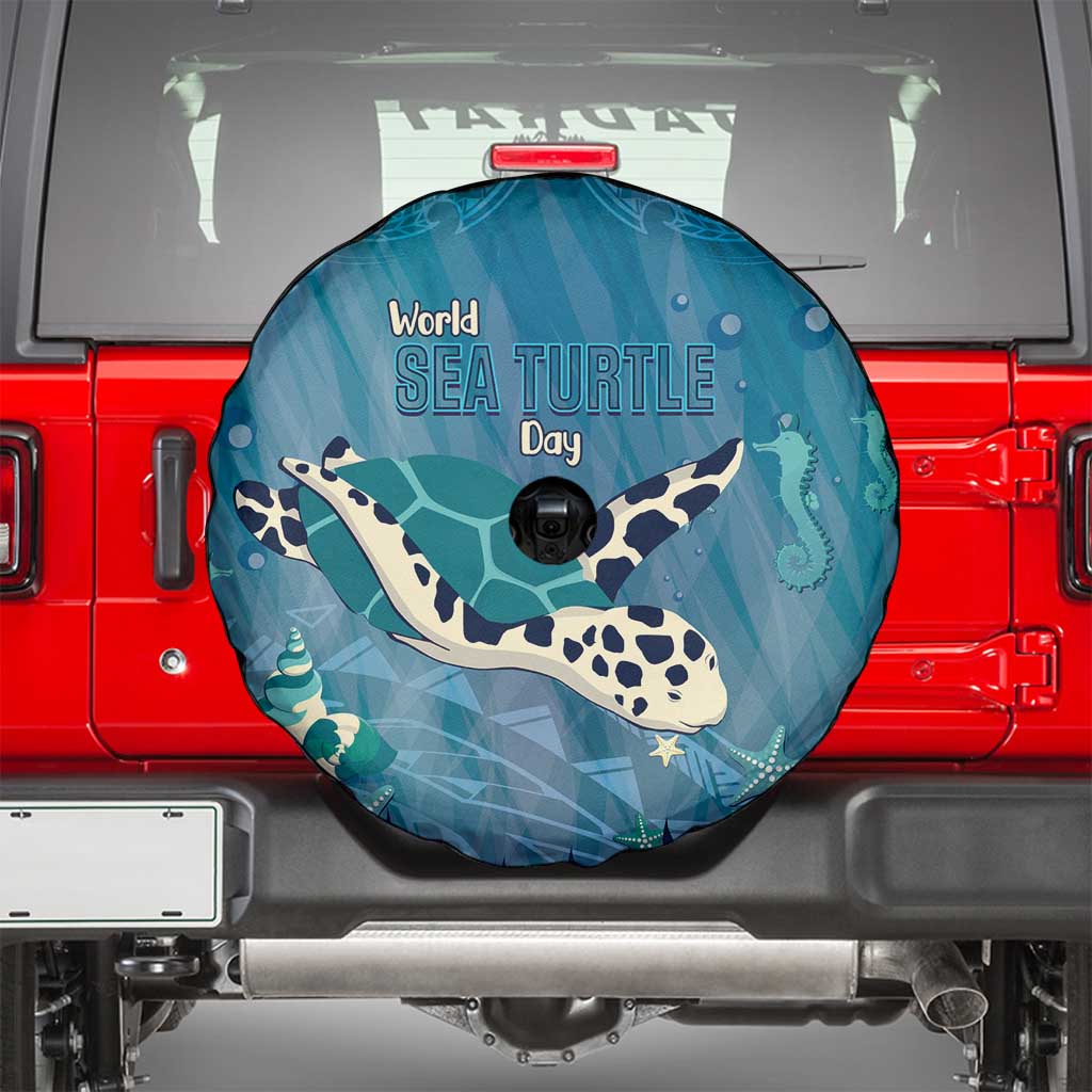 World Sea Turtle Day Polynesia Spare Tire Cover Go With The Flow LT14 - Polynesian Pride