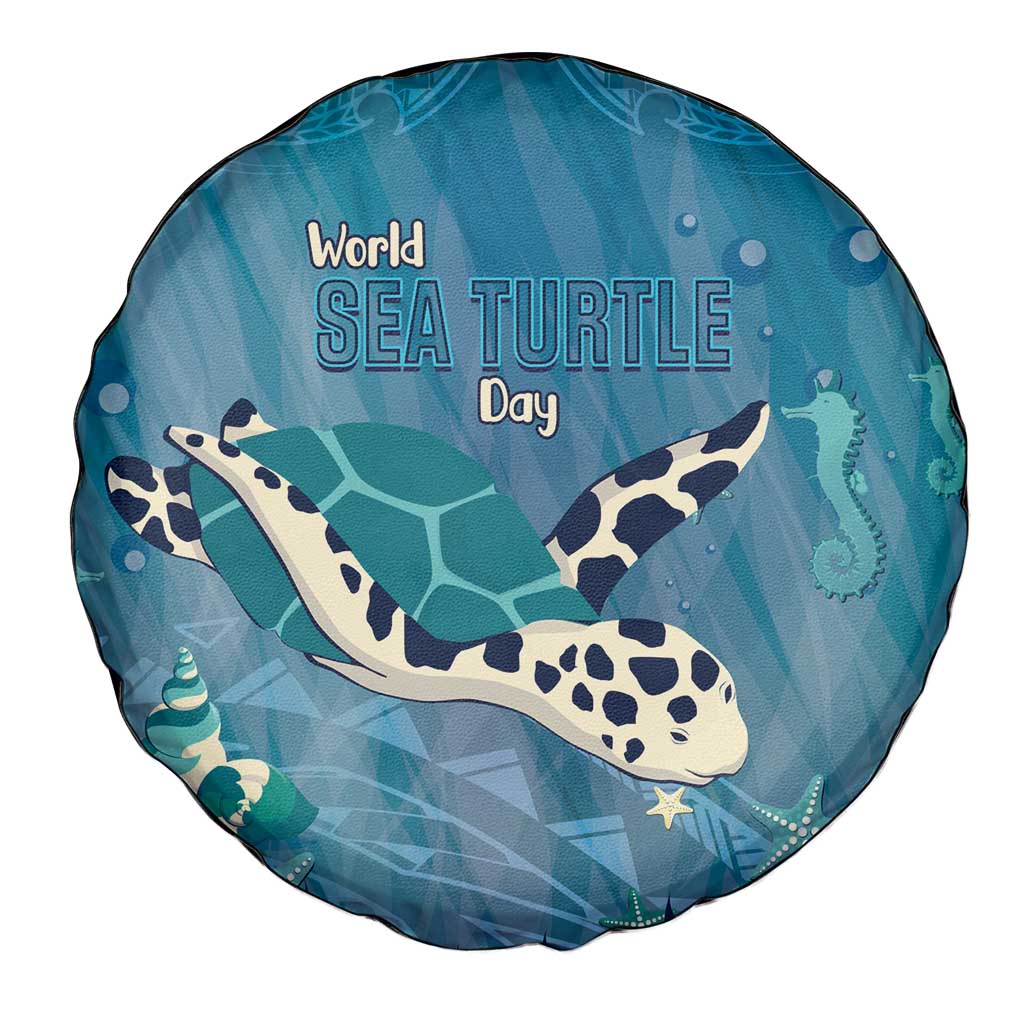 World Sea Turtle Day Polynesia Spare Tire Cover Go With The Flow LT14 - Polynesian Pride