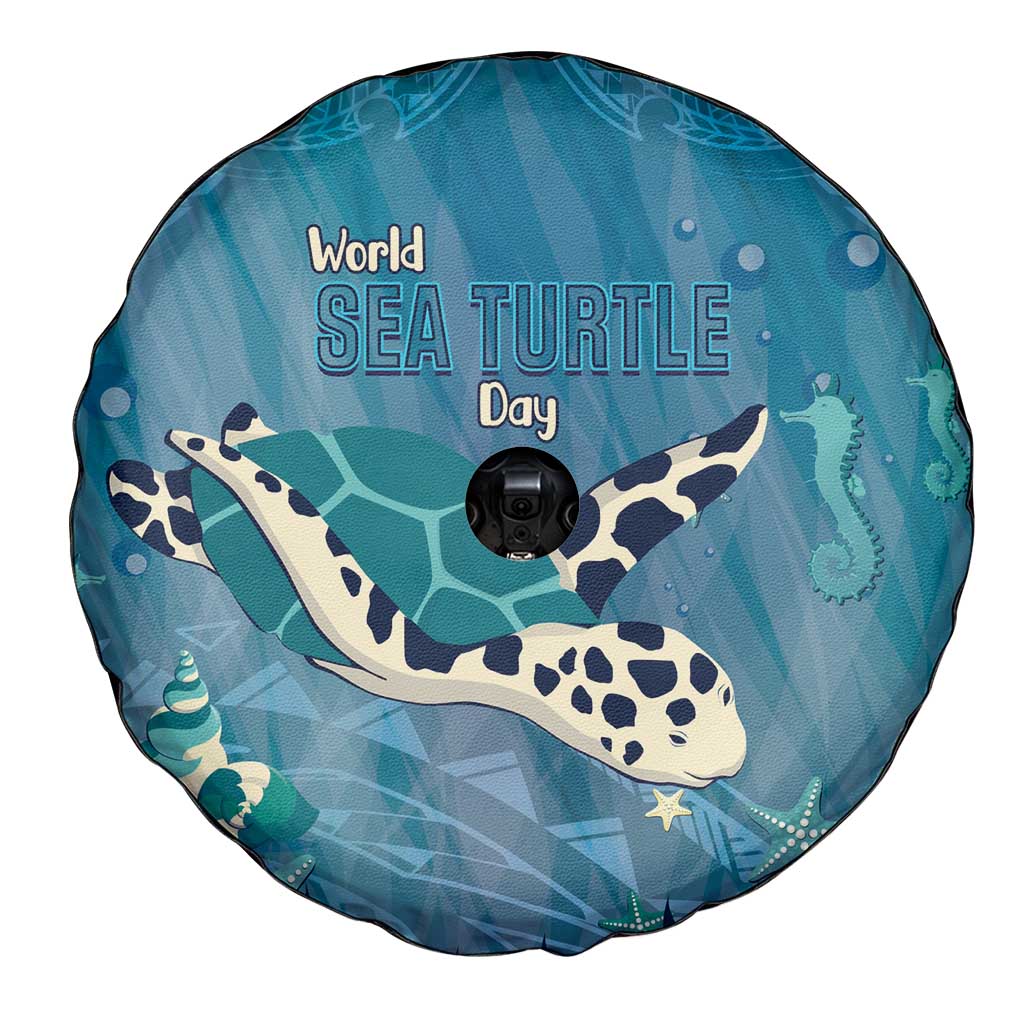 World Sea Turtle Day Polynesia Spare Tire Cover Go With The Flow LT14 - Polynesian Pride