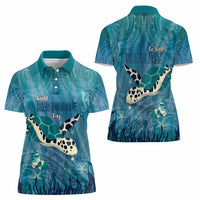 World Sea Turtle Day Polynesia Women Polo Shirt Go With The Flow LT14 - Polynesian Pride