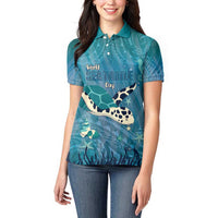 World Sea Turtle Day Polynesia Women Polo Shirt Go With The Flow LT14 - Polynesian Pride