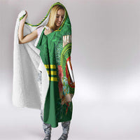 Personalized Manu'a Cession Day Hooded Blanket Tropical Flowers With Polynesian Pattern LT14 - Polynesian Pride