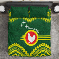 Manu'a Flag Day Bedding Set Polynesian Pattern National Color Proud LT14 Green - Polynesian Pride
